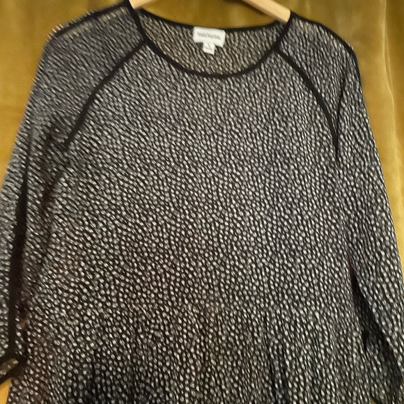 Frank and Oak ditsy floral b&w babydoll dress - Picture 4 of 6